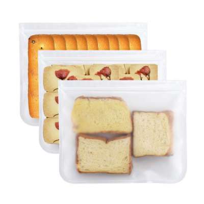 High-end Thick Zip Lock Lunchskins Reusable Food Storage Bags Clear Small Reclosable Packing Bag