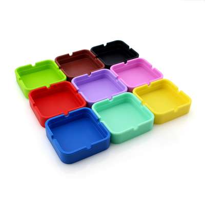 Promotional Christmas Gift Made Funny Novelty Custom Logo Square Silicone Ashtrays