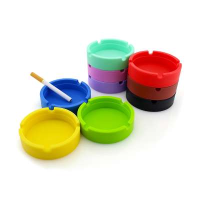 Silicone Ashtray Premium Silicone Rubber High Temperature Heat Resistant Round Design Ashtray Durable