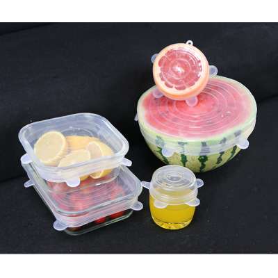 Food Grade Reusable Silicone Stretch Lids Keep Food Fresh Seal Food Saver Cover for All Containers