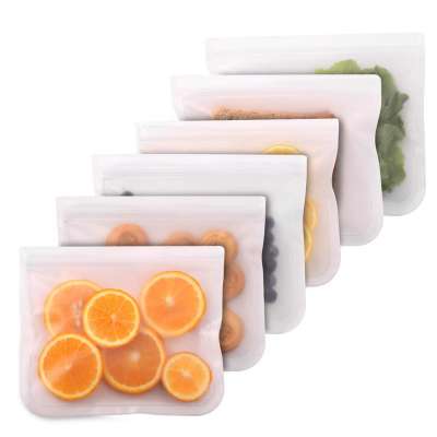 Food Grade PEVA Reusable Snack Bags Containers With Clear Window,Food Zipper Bag Storage bag